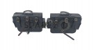 For Royal Enfield Super Meteor 650 Black Pannier Bags Pair With Mountings - SPAREZO